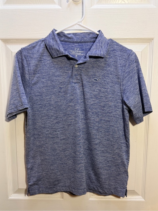 Vineyard Vines Other - Vineyard Vines Blue Boys 12/14 Medium Heather Performance Polo